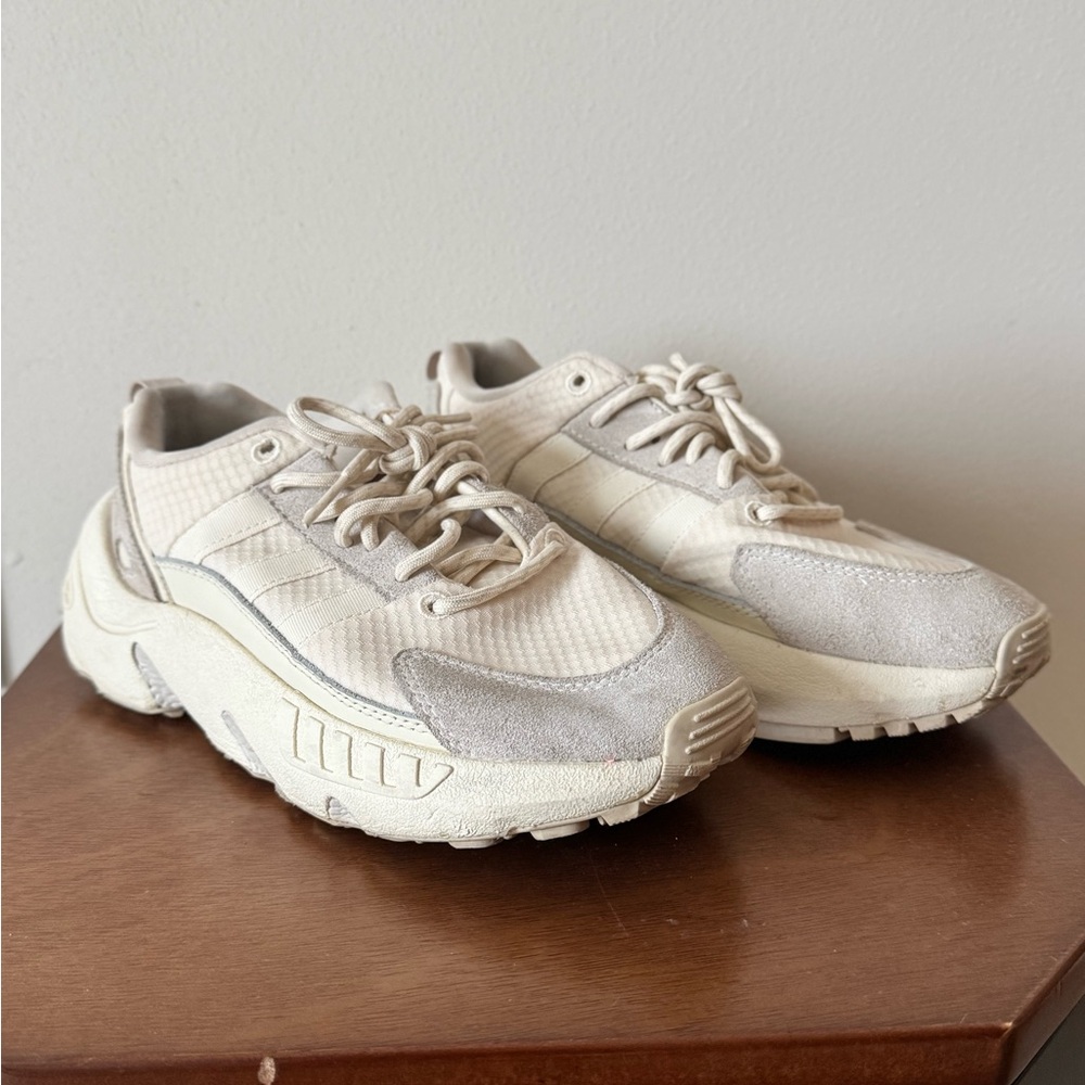 Adidas ZX22 Boost White and Cream Sneakers